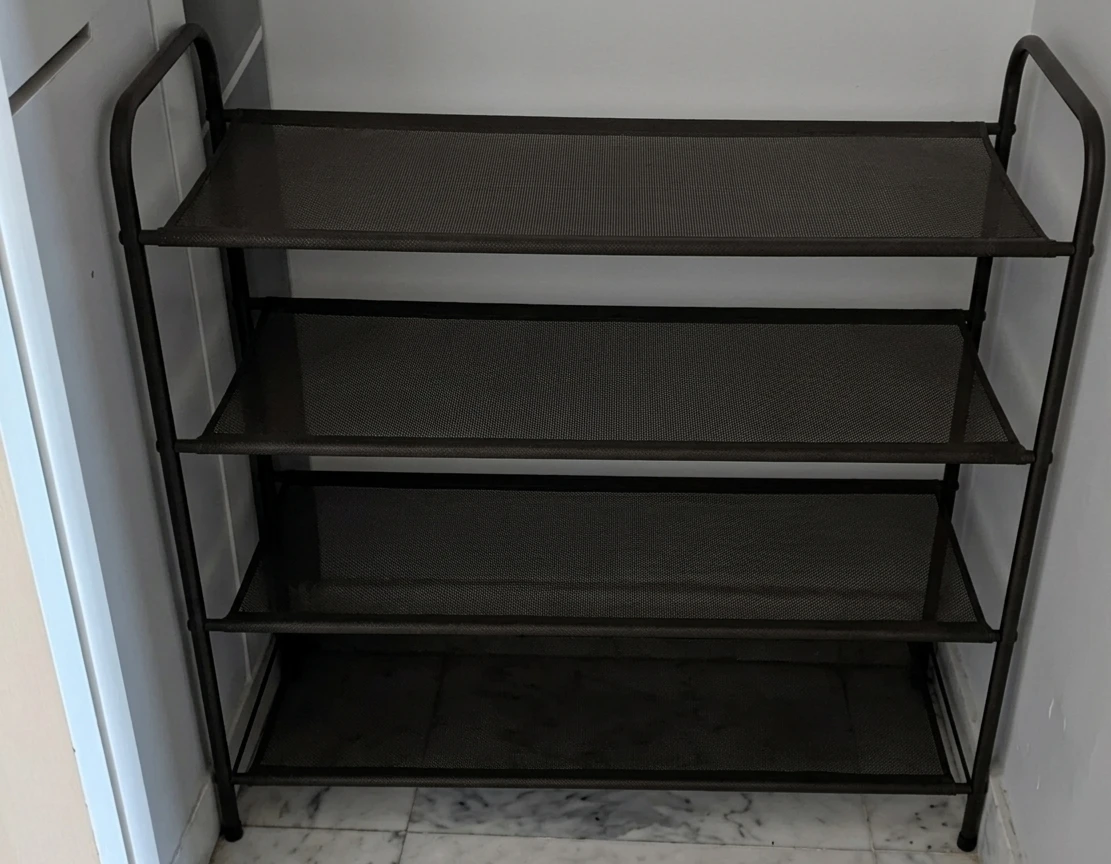 4-Tier Metal Mesh Shoe Rack