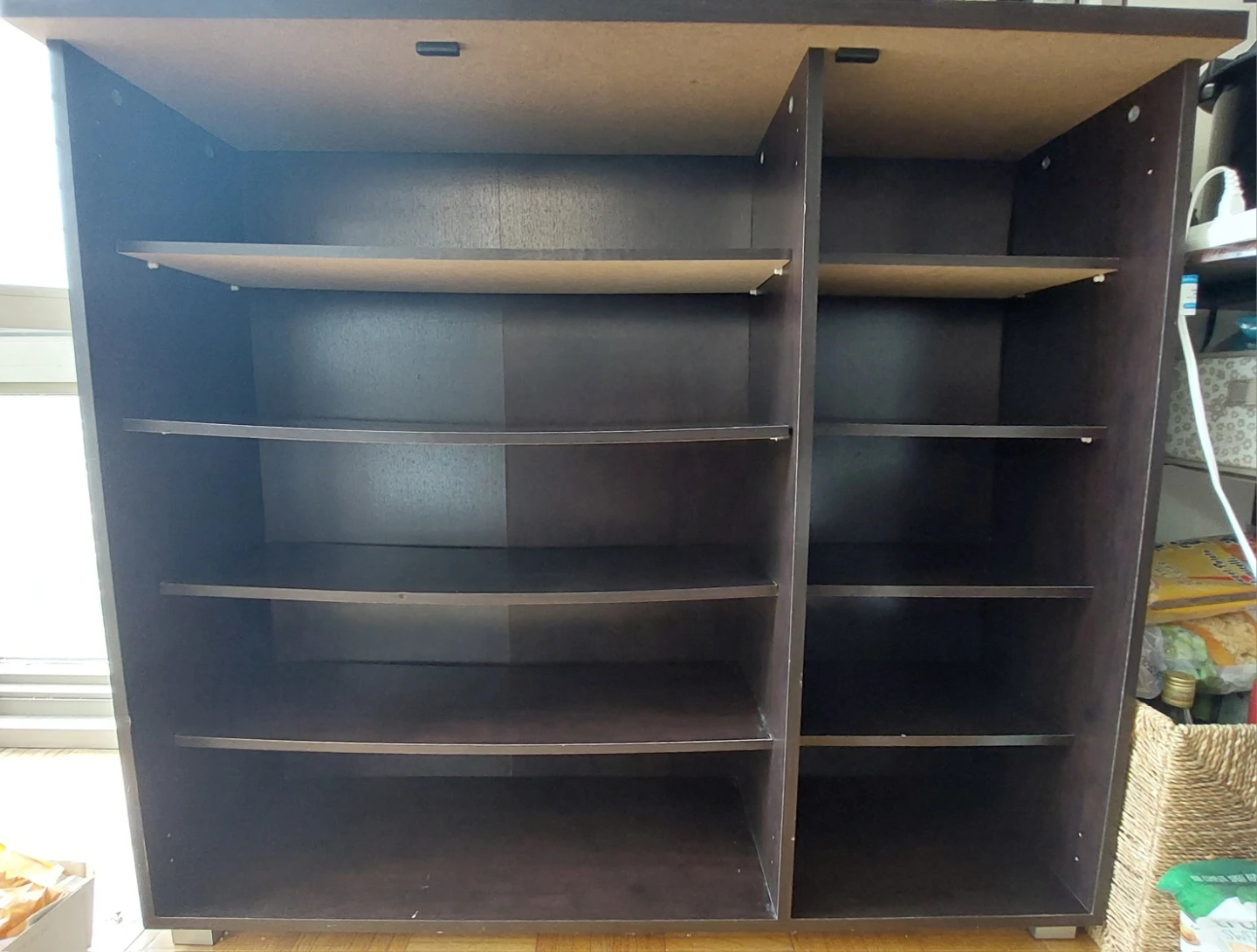 Dark Brown Multi-Shelf Storage Unit