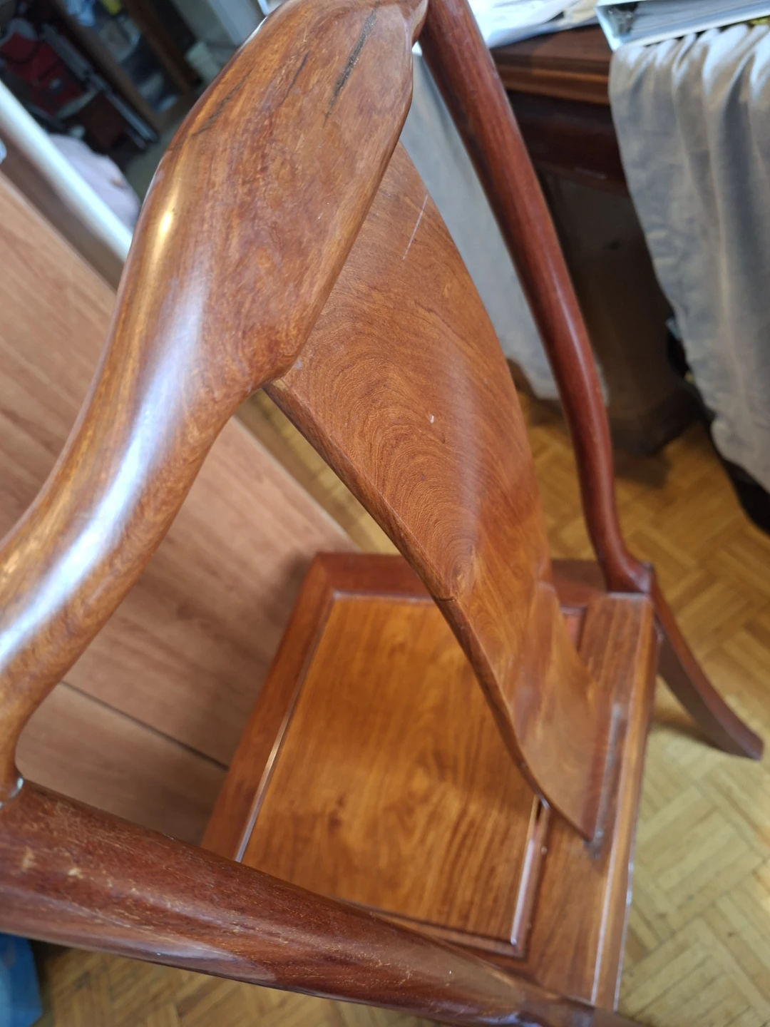 Wooden Accent Chair with Carving - photo 5