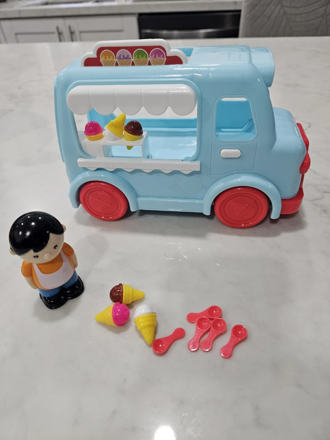 Blue Ice Cream Truck Toy with Figure and Accessories - photo 2