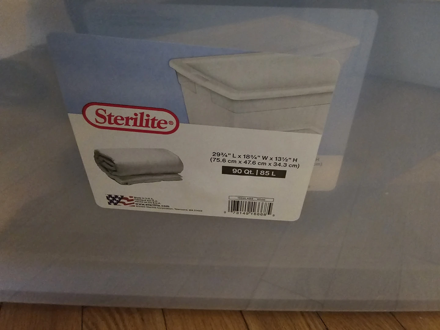 3 Sterilite Clear Storage Bin with Lid - 90 Qt - photo 2