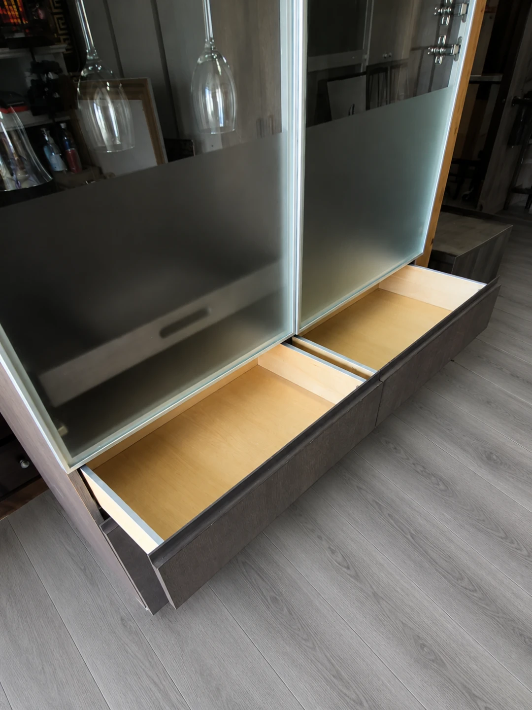 Bar Cabinet with Glassware Holders - photo 5