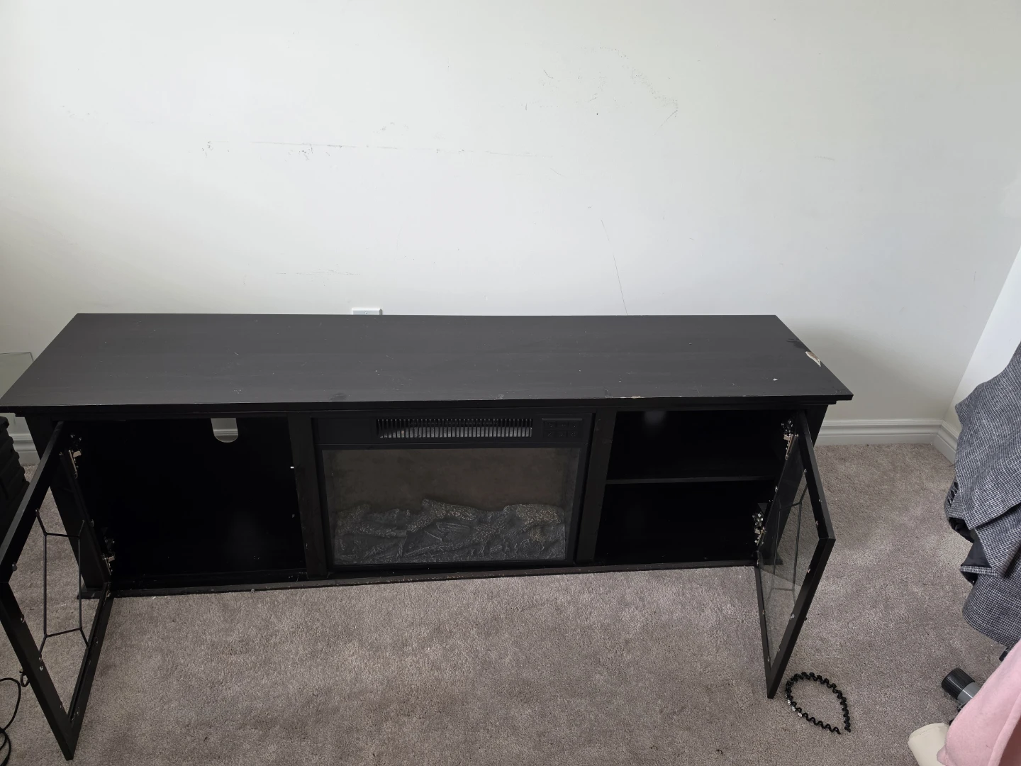 Tv Shelf with Fireplace - photo 2