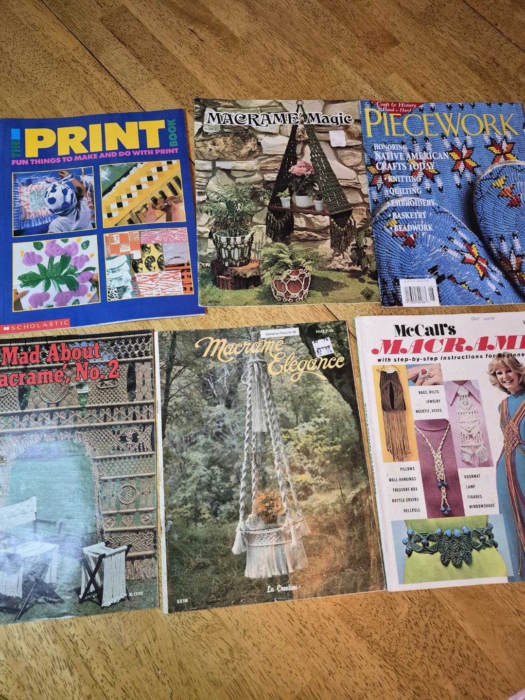 Mix Misc Lot of 6 Vintage Macrame etc. Craft Magazines