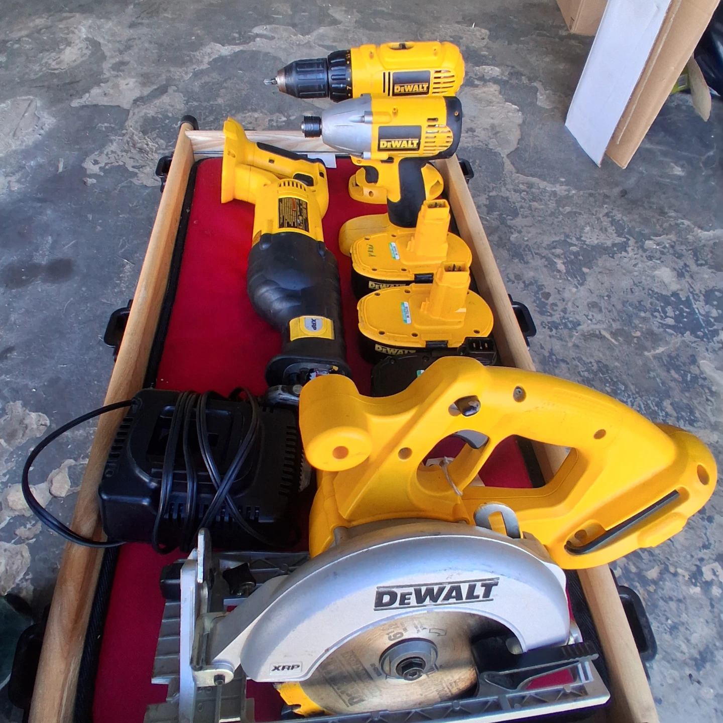 DeWalt Cordless Power Tool Bundle with Batteries and Charger