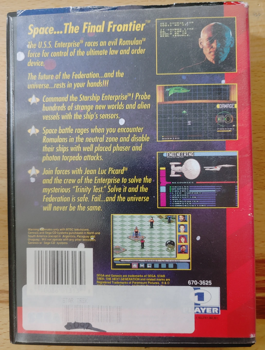 Sega Genesis Star Trek The Next Generation - photo 2