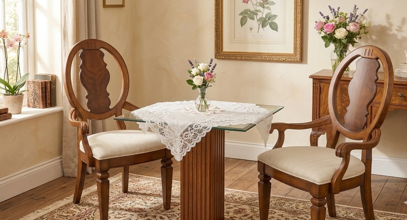Wooden Dining Chairs and Glass Top Table Set - photo 2