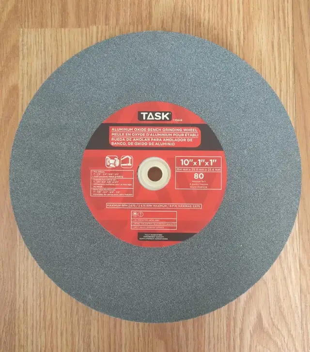 TASK Aluminum Oxide Bench Grinding Wheel 10"x1"x1"