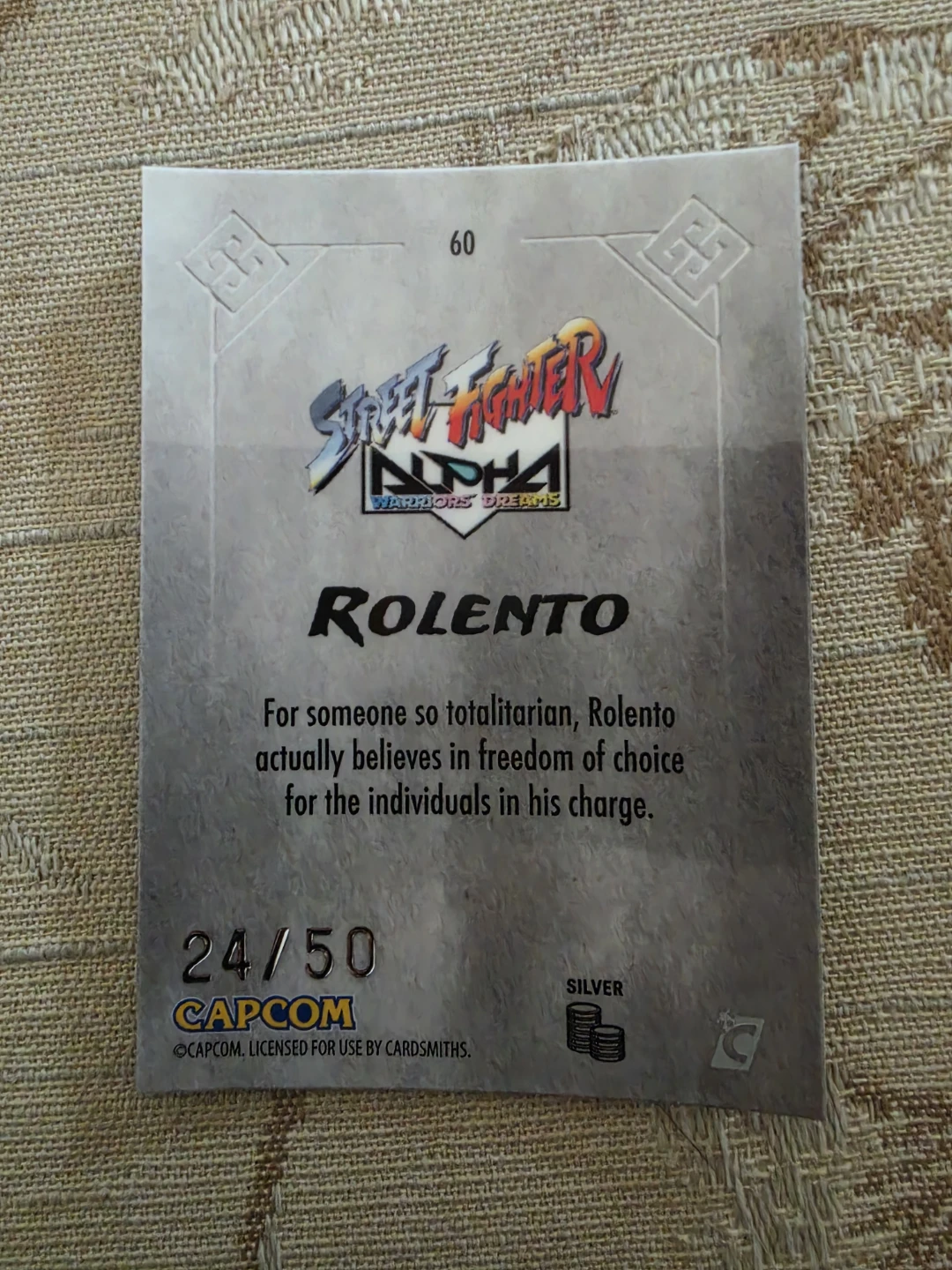 Street Fighter II "Rolento" Trading Card - photo 2