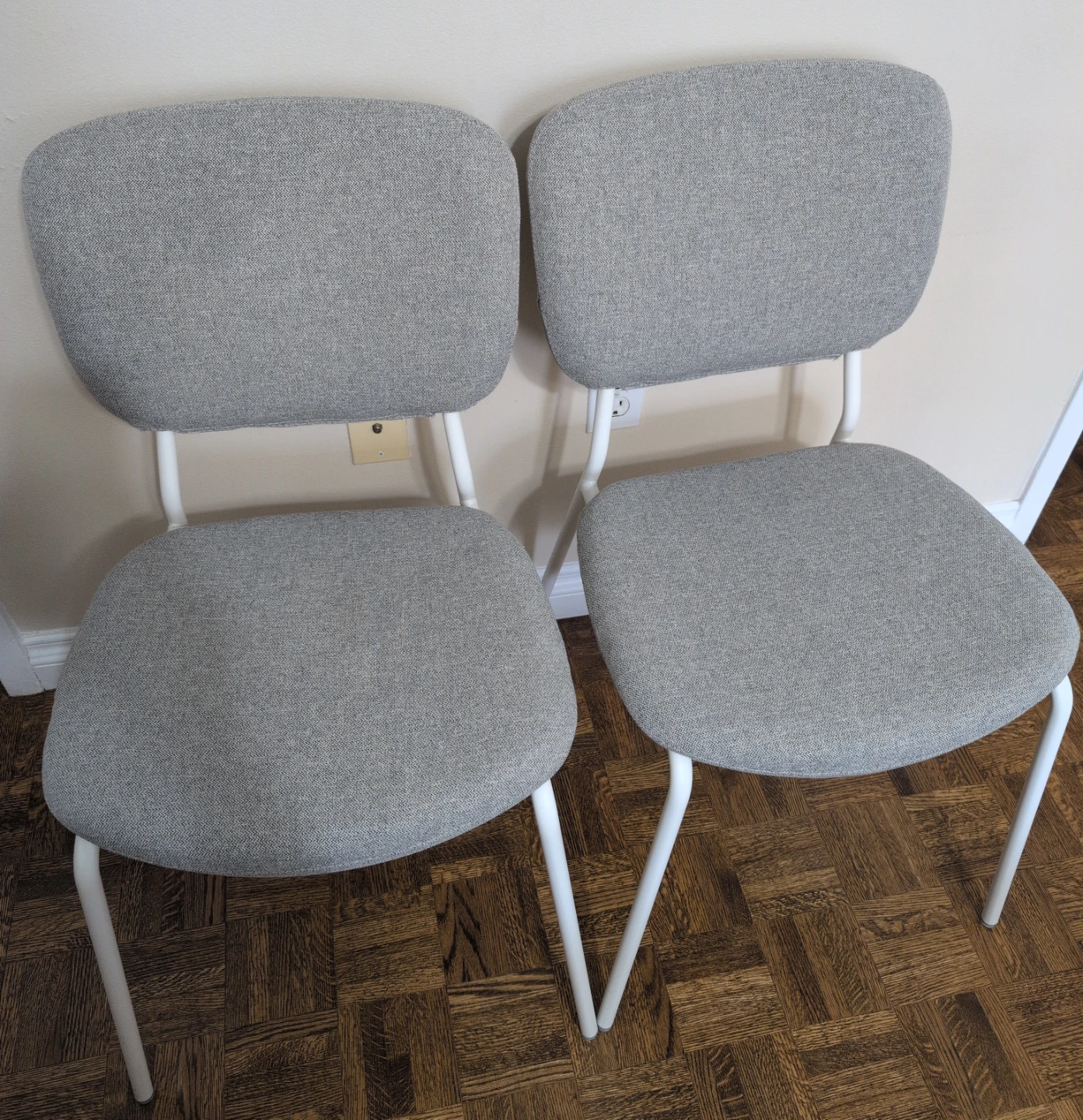 2 Upholstered dining chairs