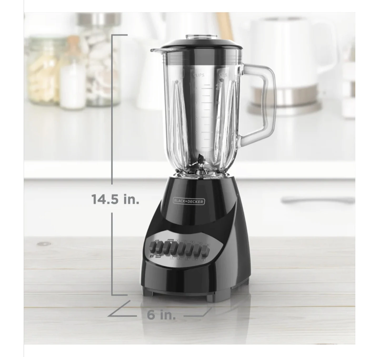 Black & Decker 10-Speed 5-Cup Countertop Blender, Black, 550W - photo 5