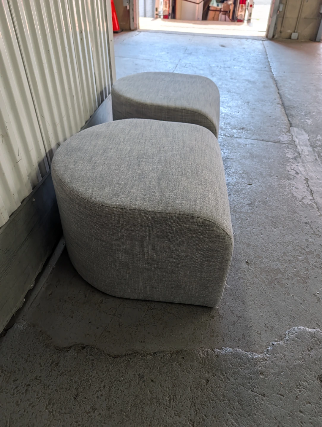 West Elm Tilly Ottoman - Medium, Light Grey - photo 3
