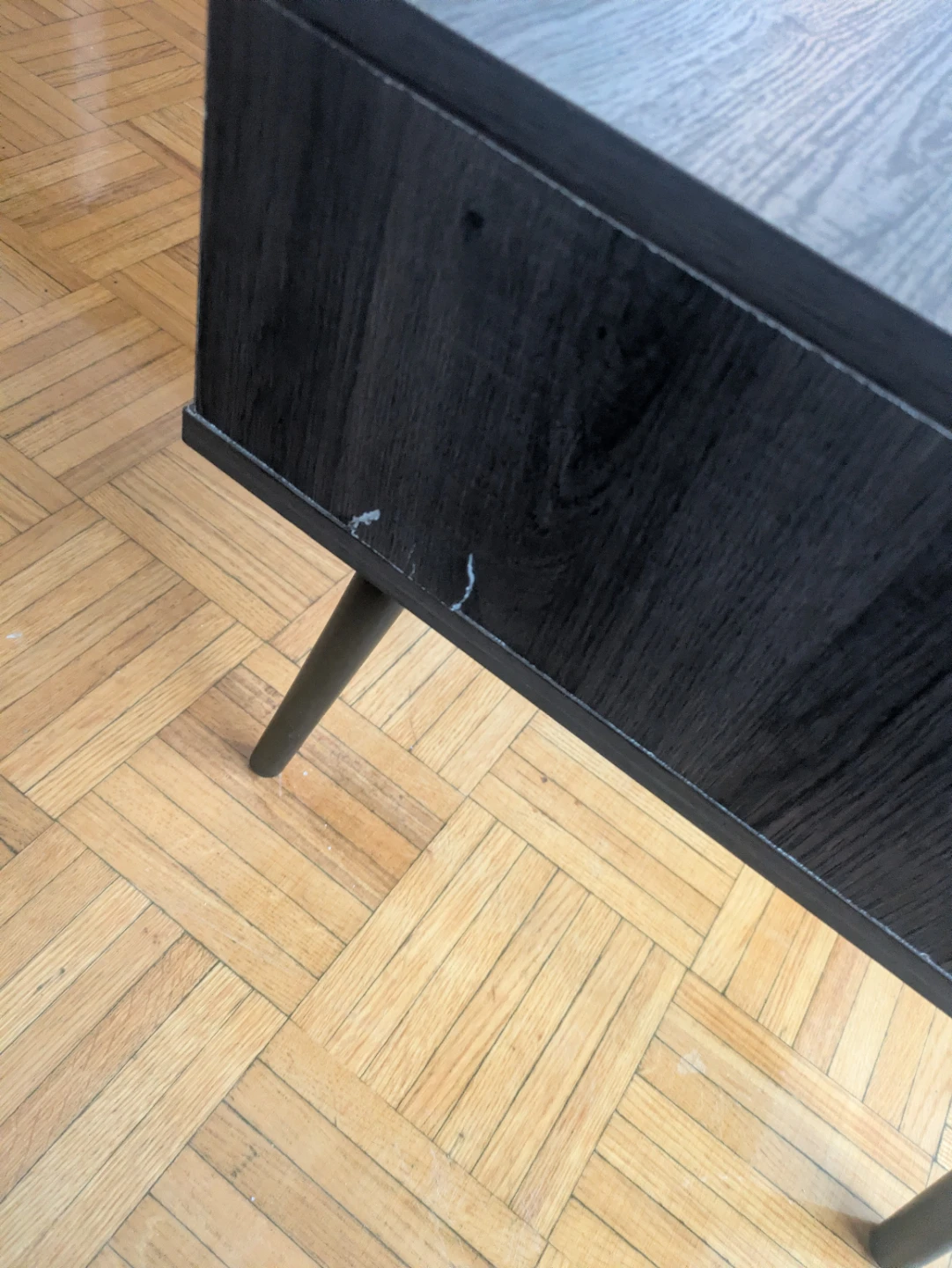 Modern dark Wood Grain Coffee Table with Storage - photo 5