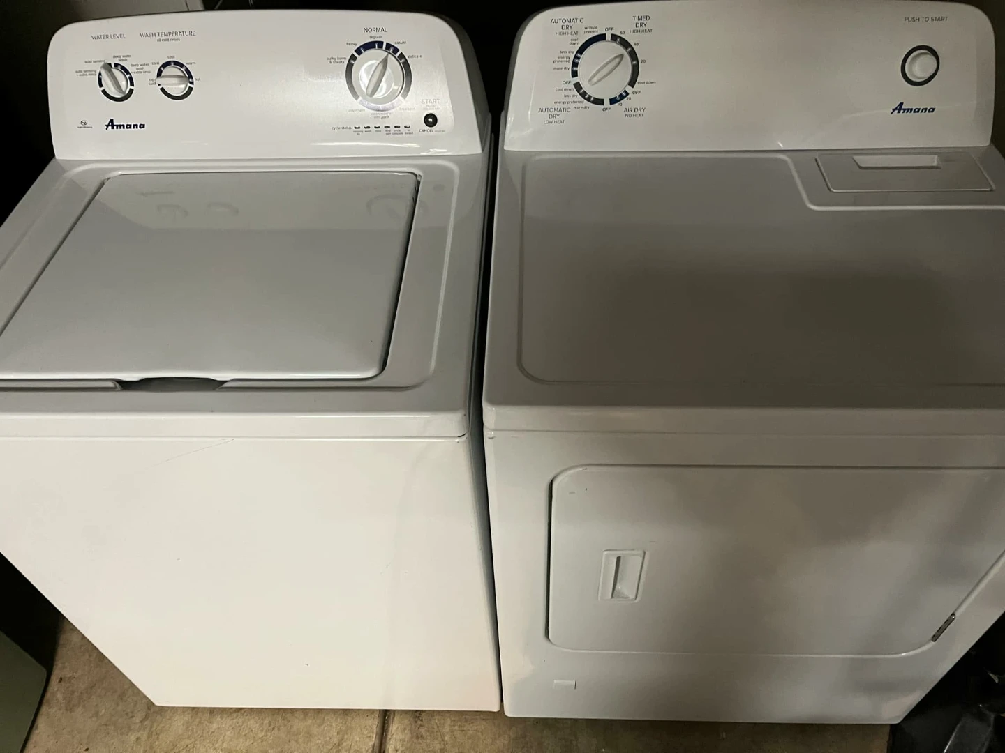 Amana Washer and Gas Dryer Set