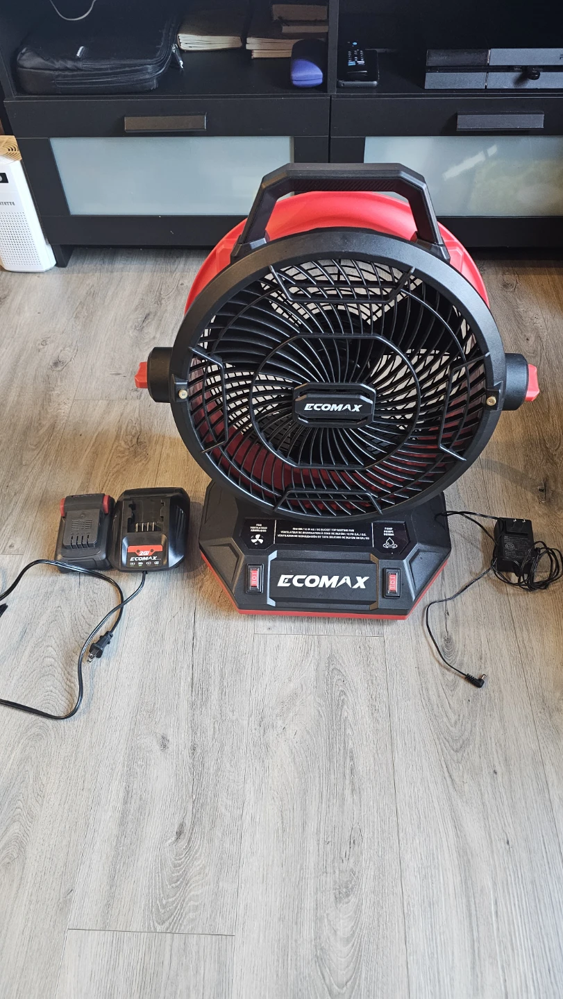 ECOMAX 20V Lithium-Ion AC/DC Bucket Top Misting Fan - photo 2