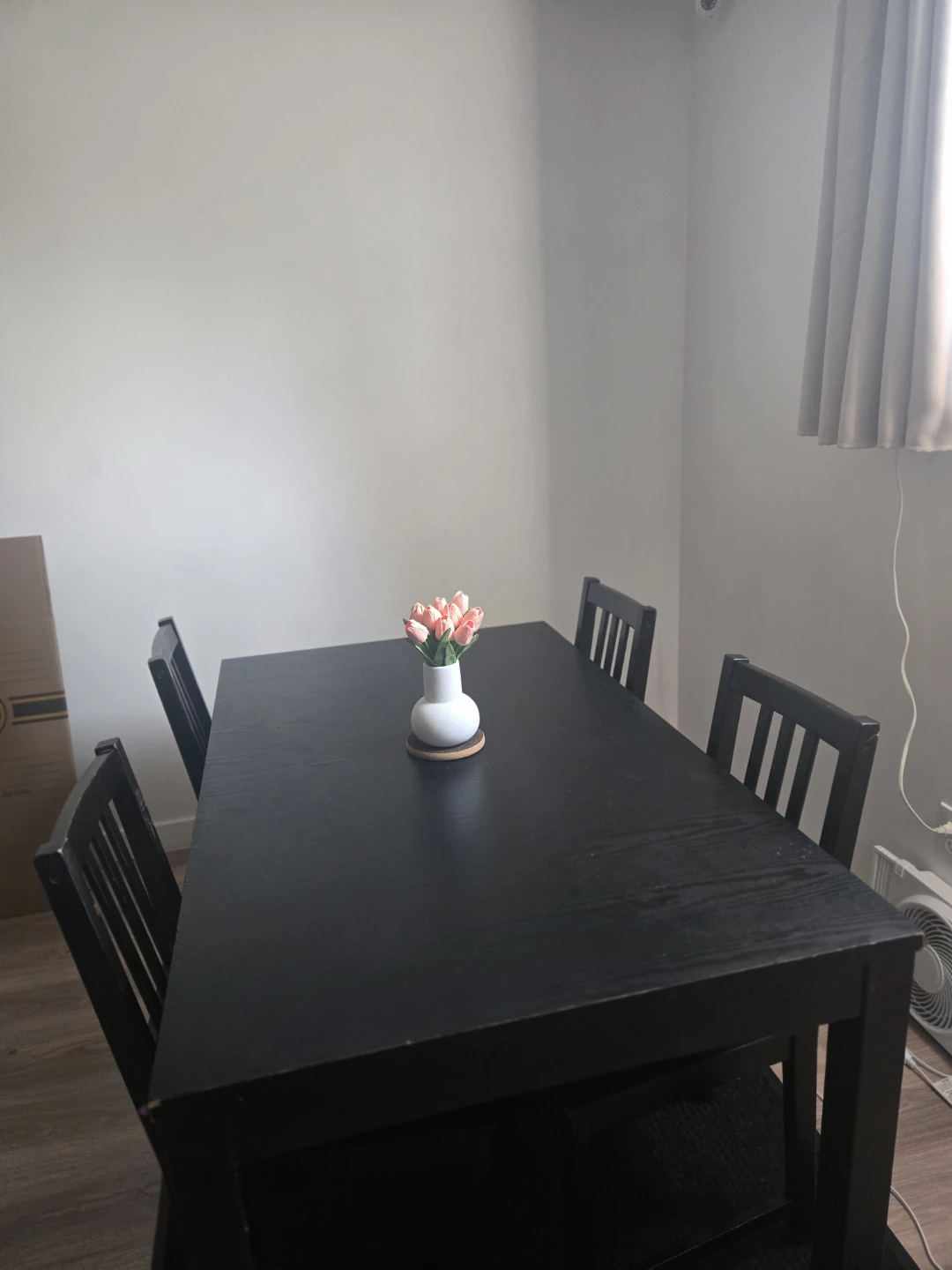 Black Dining Table with 4 Chairs - photo 2