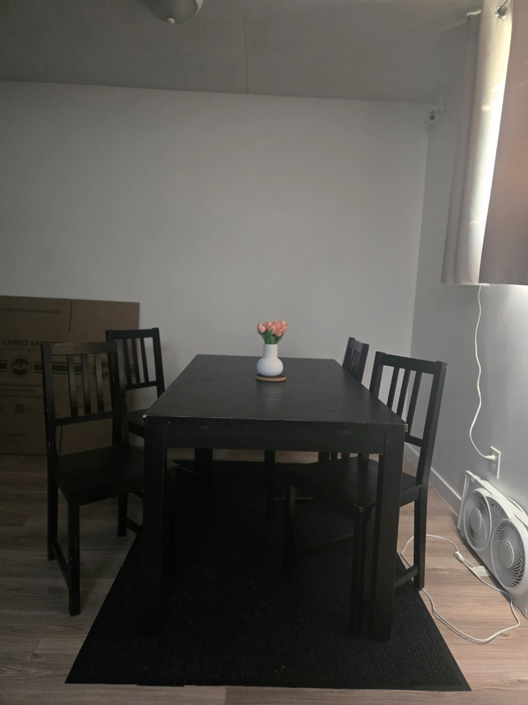 Black Dining Table with 4 Chairs - photo 3