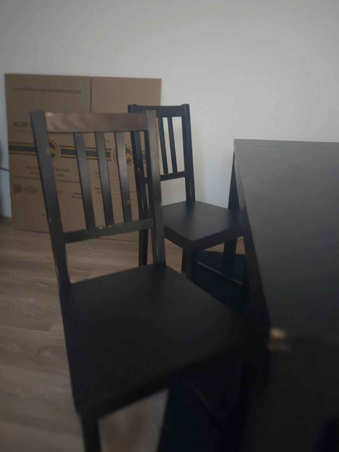 Black Dining Table with 4 Chairs - photo 4