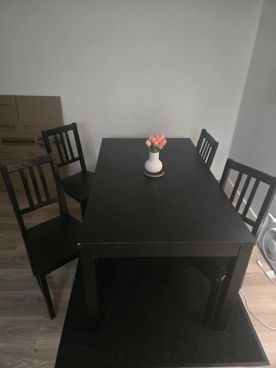 Black Dining Table with 4 Chairs - photo 5