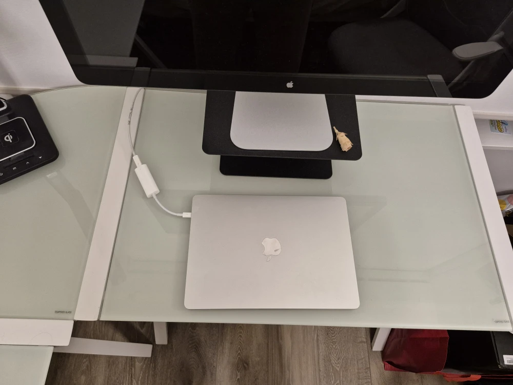 White and Glass L-Shaped Desk - photo 5