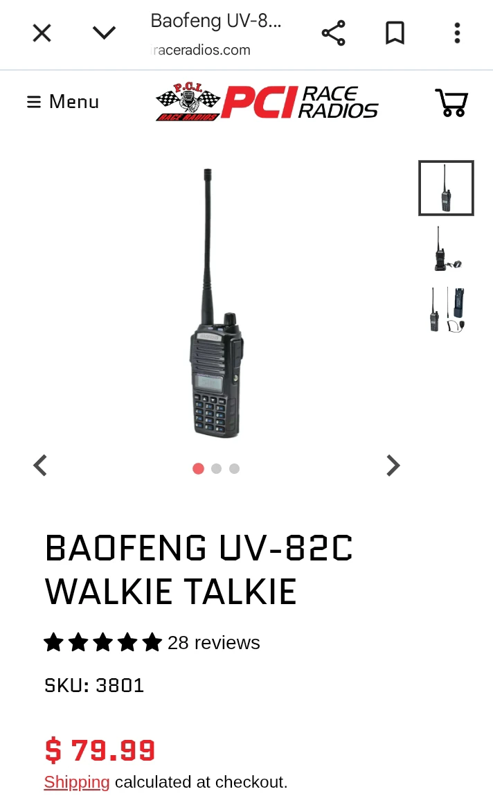 Baofeng UV-82C Walkie Talkie/ 2pieces
