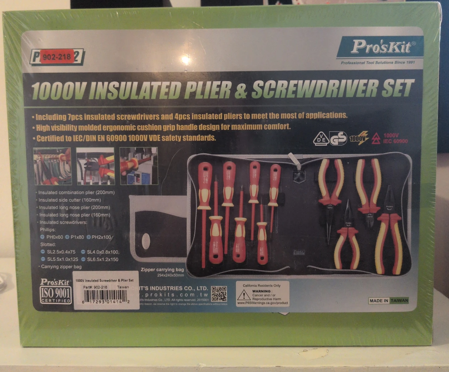 Pro'sKit 1000V Insulated Plier & Screwdriver Set