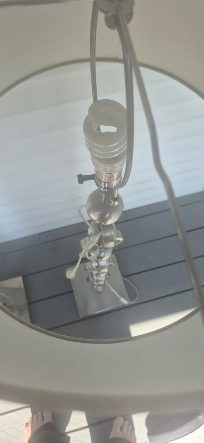 Silver Floor Lamp with Ring and Ball Accents - photo 3