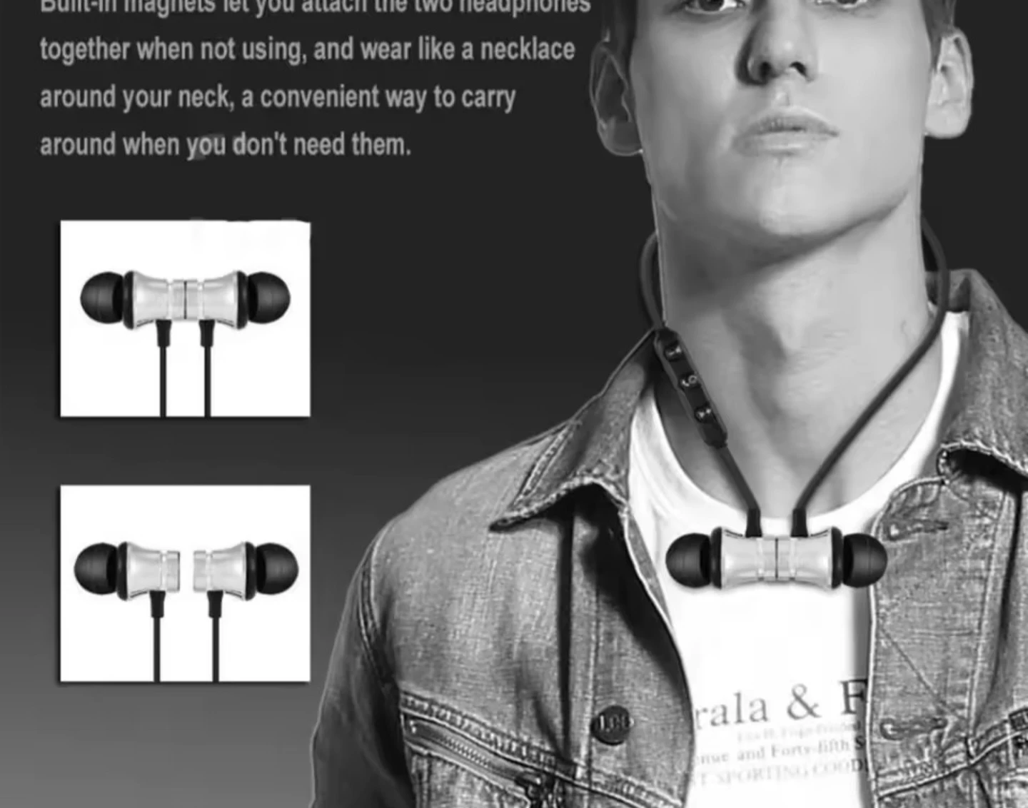 Smart Bluetooth Headset Headphones with Built-in Magnets - photo 5