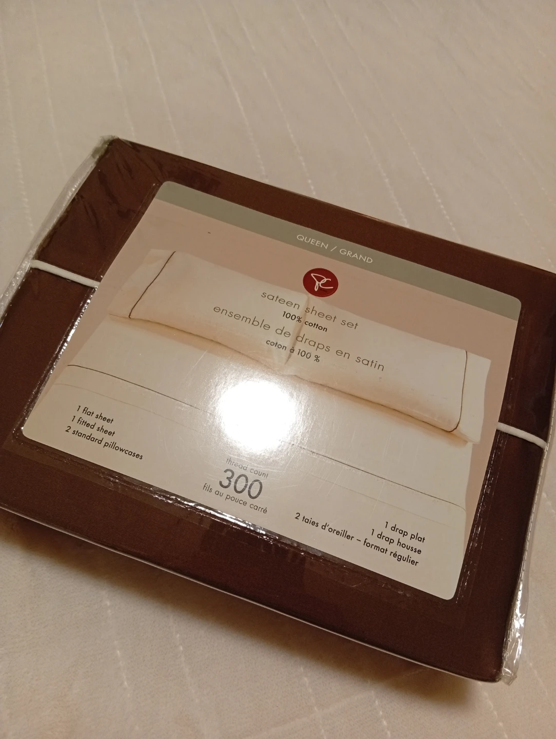 PC Queen Sateen Sheet Set 100% Cotton
