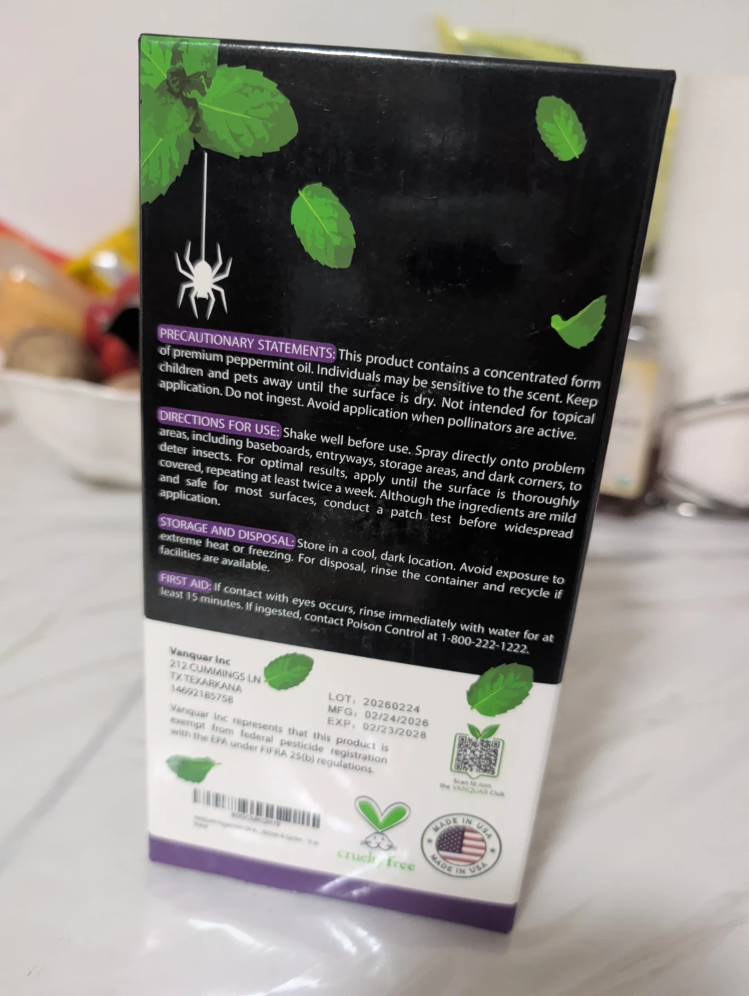 VANQUAR Spider Repellent - Peppermint Oil - photo 3