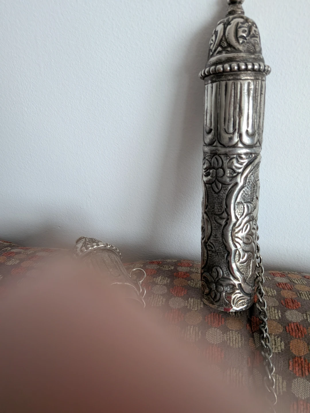Ornatesilvet  Silver-Tone Etui Case with Chain - photo 2