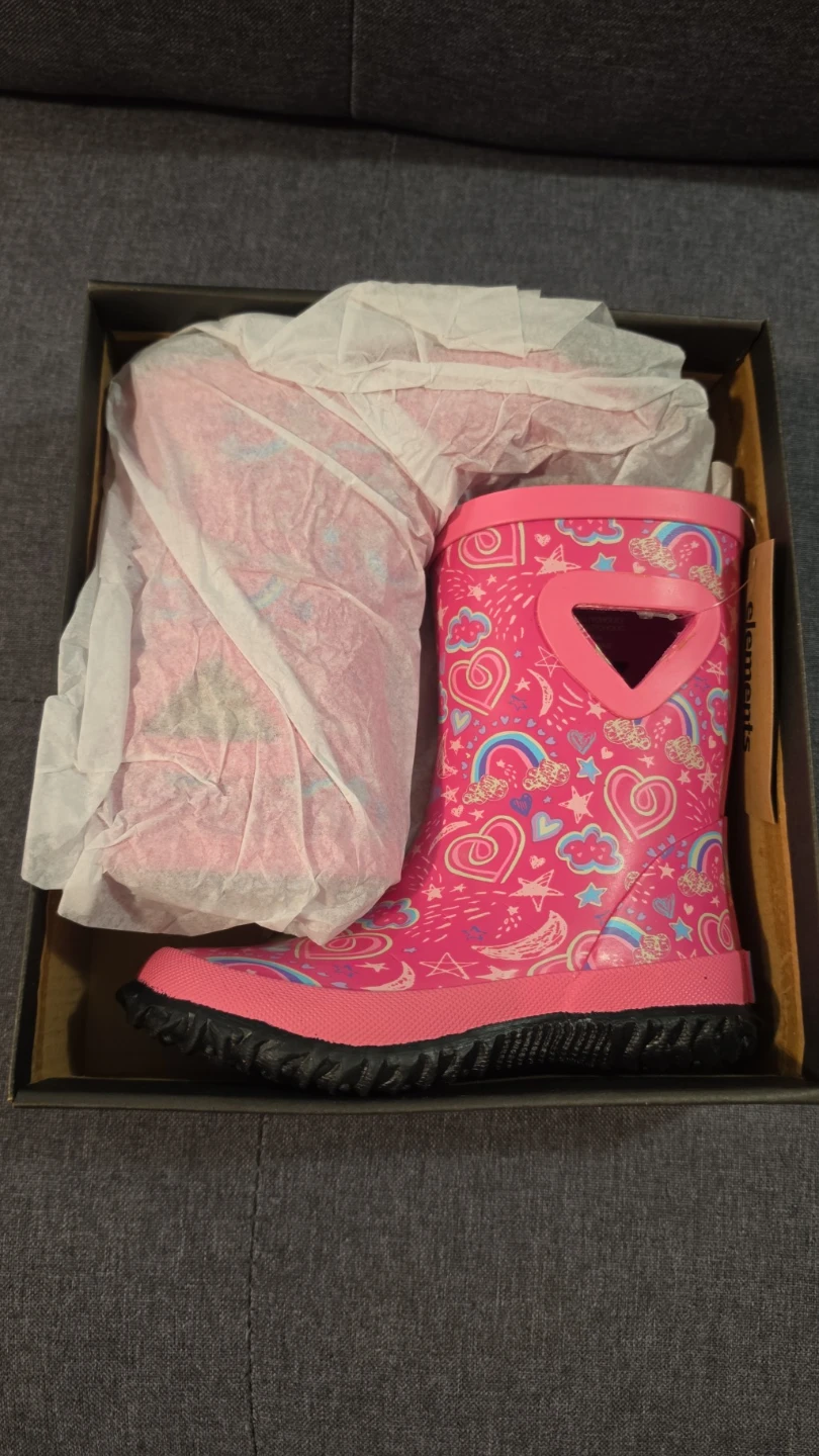 Elements Pink Unicorn Rainbow Rain Boots