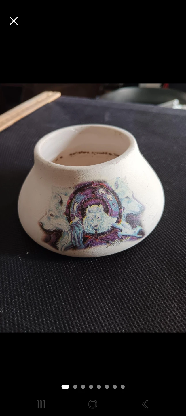 Sandstone Candles Wolf Design candle holder