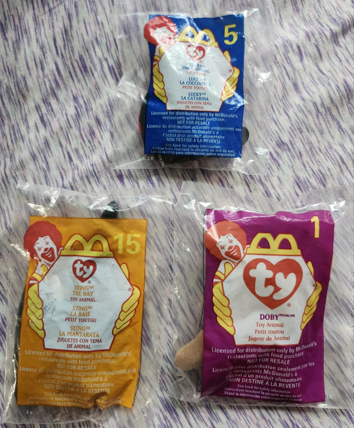 McDonald's Ty Beanie Babies Lot (3)