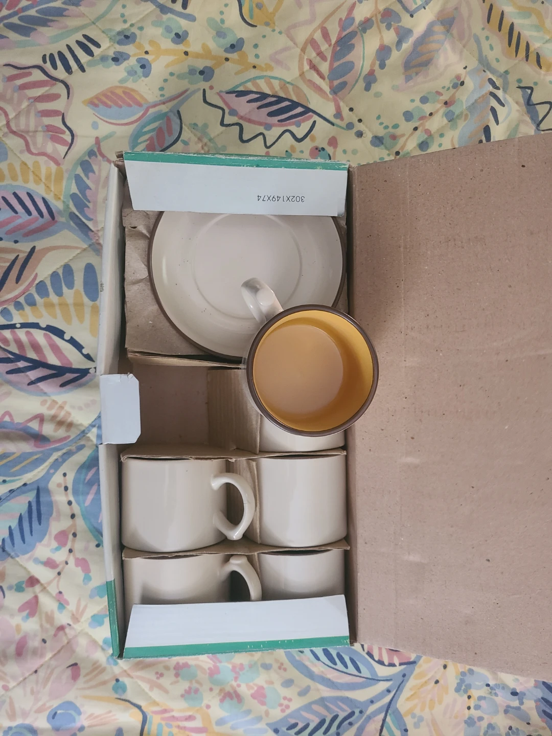 Set of 6 Ceramic Cups and Saucers - photo 3