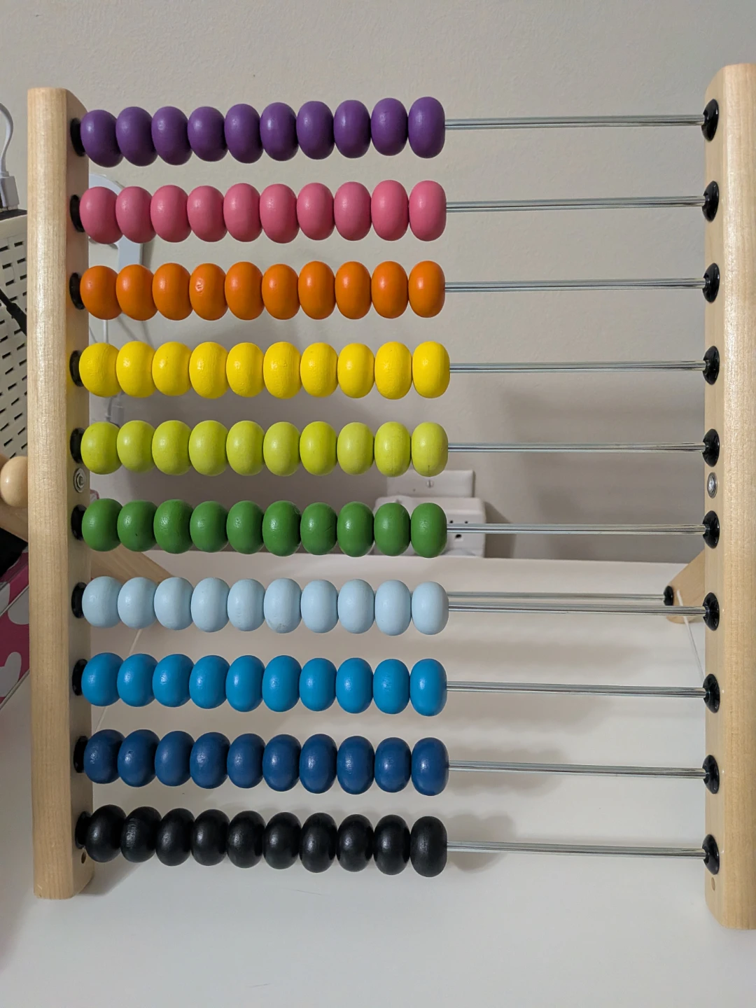IKEA Wooden Abacus with Colourful Beads