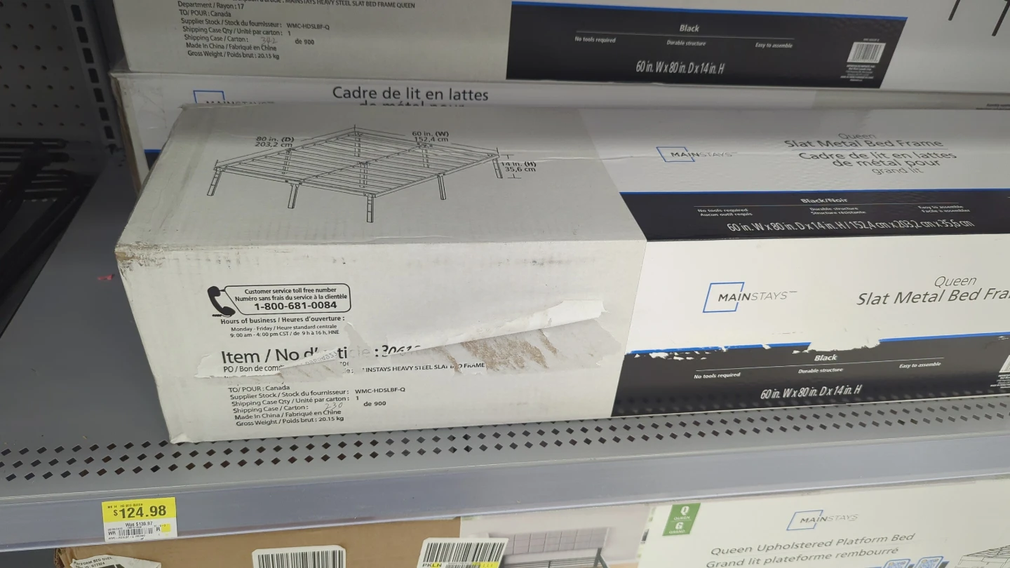 Metal Queen Bed Frame with IKEA Mattress - photo 3