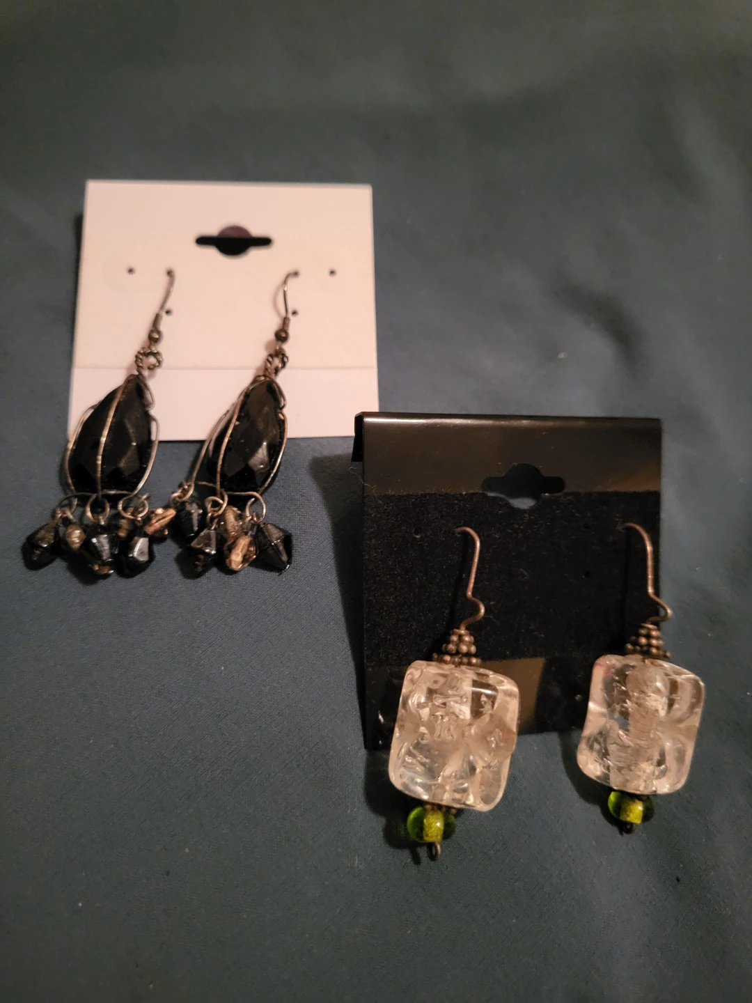 Two Pairs of Artisan Glass Fashion Earrings