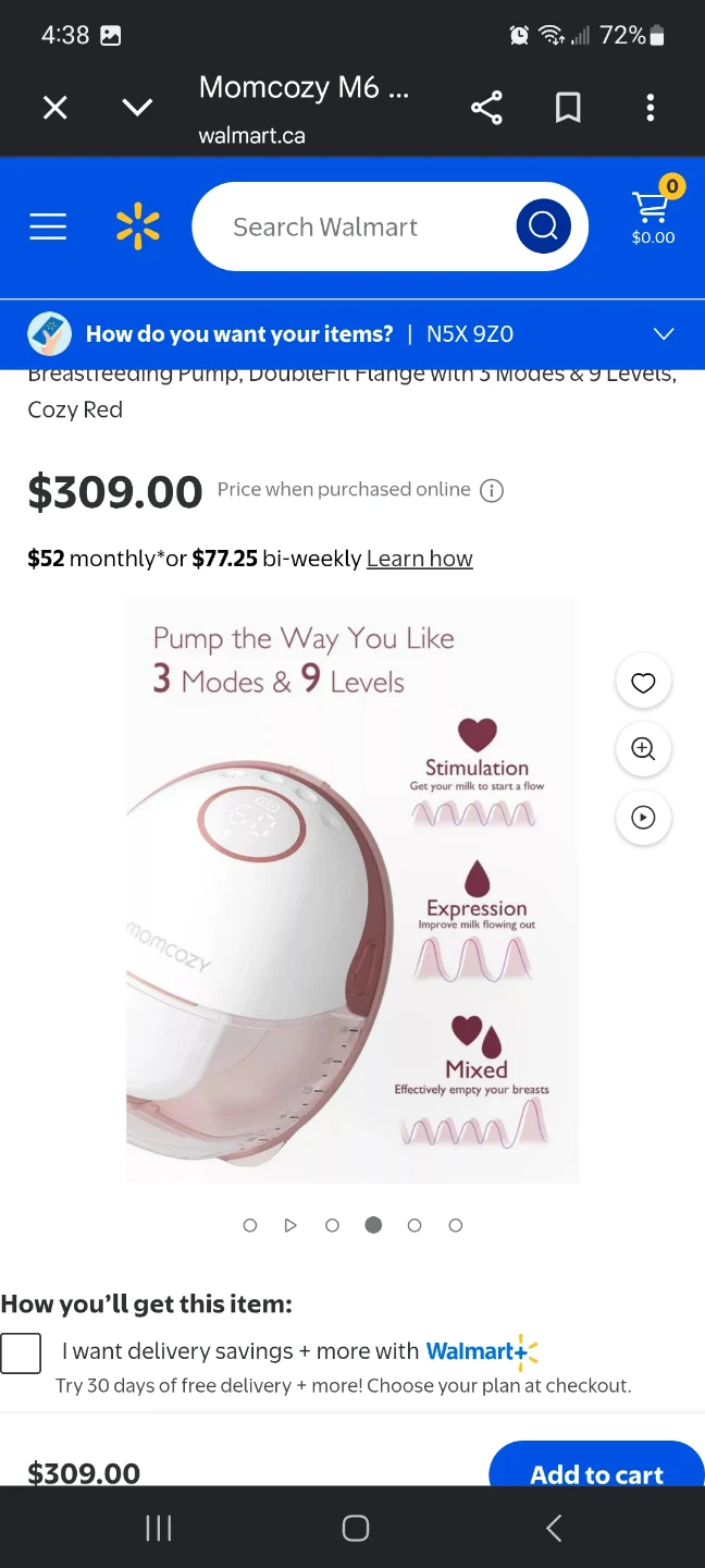 Momcozy M6 Hands-Free Wearable Breast Pump - Red, 2 Pack - photo 2