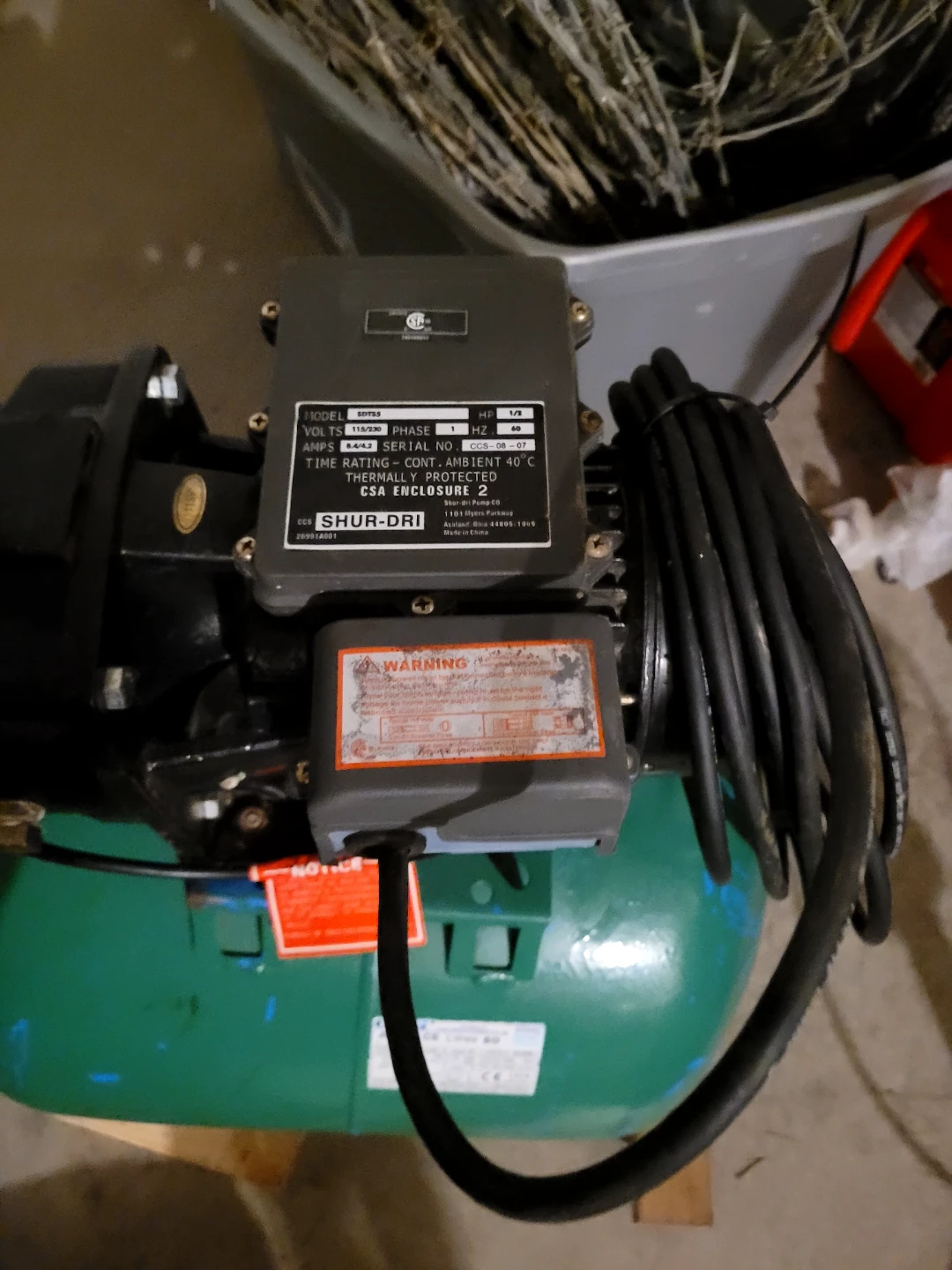 1/2 HP SHUR-DRI Cast-Iron Shallow Well Jet Pump & Pressure Tank