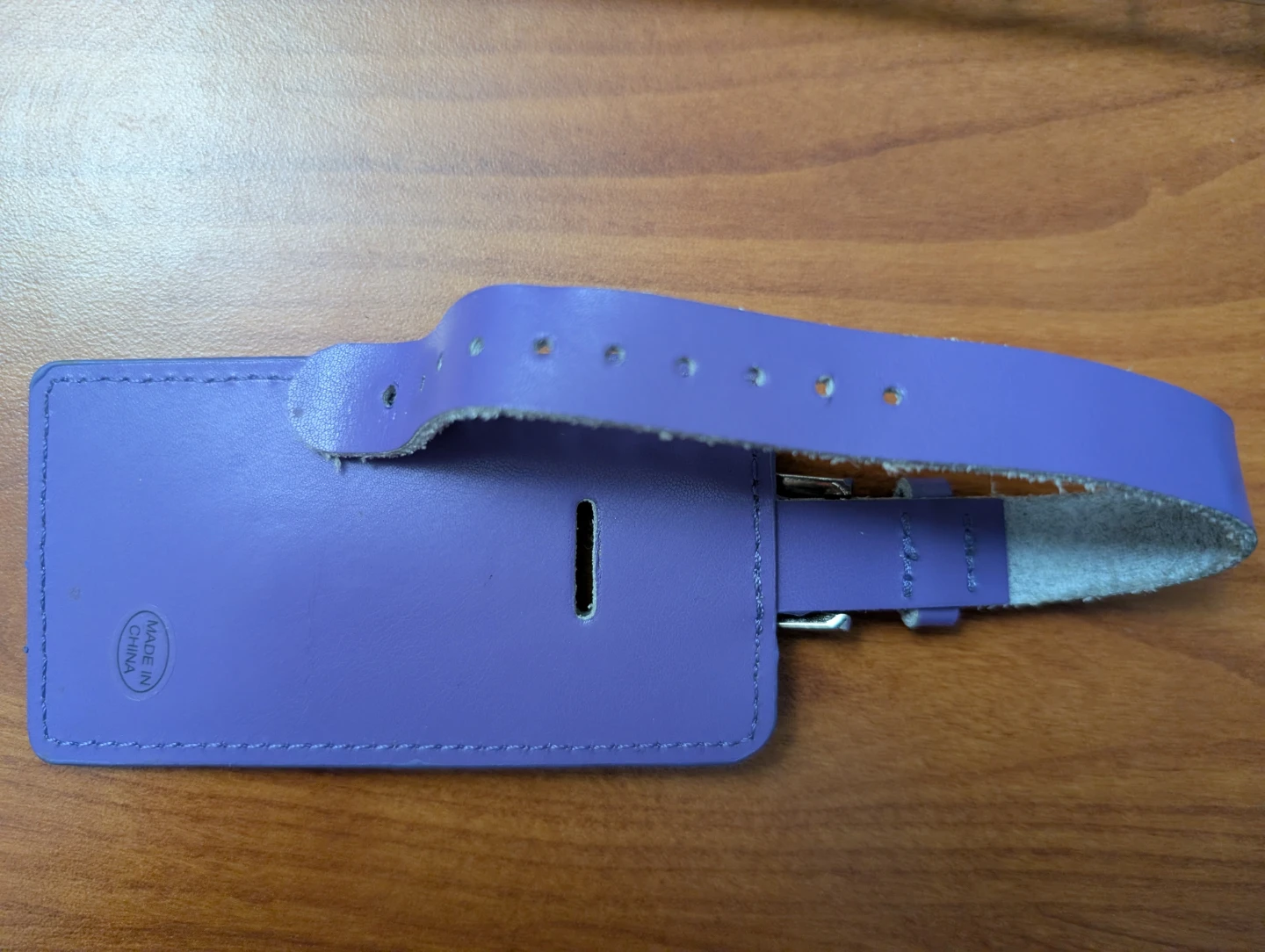 Purple NYU New York University Luggage Tag identity tag - photo 2
