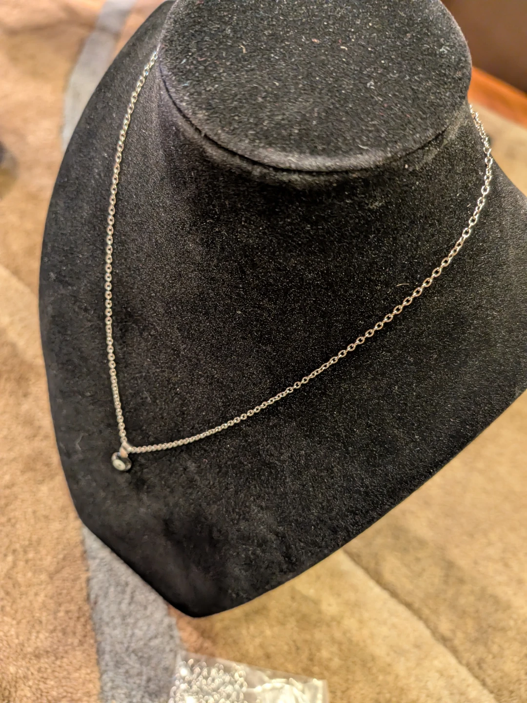 Dainty Black Evil Eye Pendant Necklace - photo 3