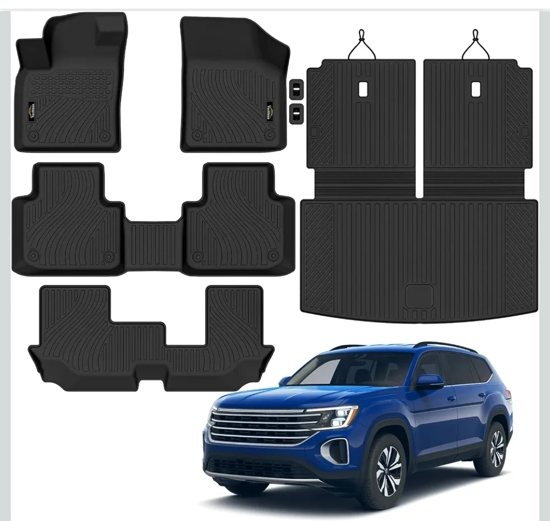 YonMeoo Floor Mats for VW Atlas 7 Seats 2018-2026