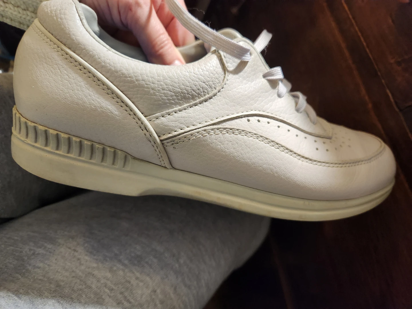 Natural Sports White Lace-up Walking Shoes - photo 5