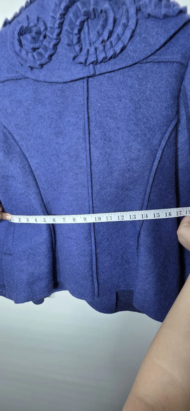 Vivian Shu French Blue Wool Blend Jacket - photo 4
