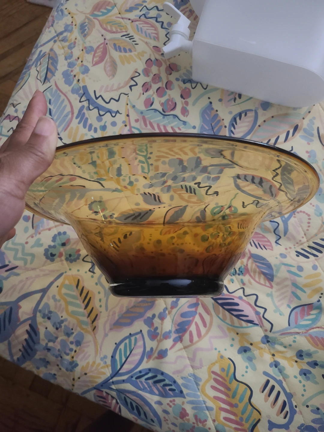 Amber Glass Bowl - photo 2