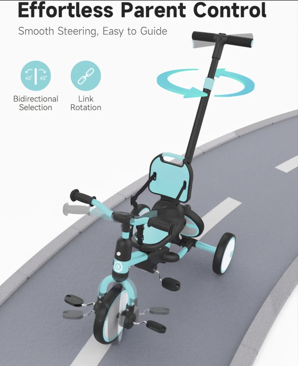 Besrey 5-in-1 Tricycle Balance Bike - photo 2