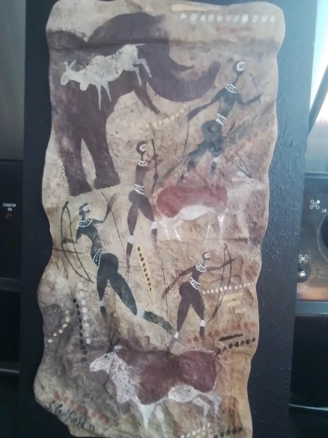 Authentic Sean Caulfield San (Bushmen) Rock Art Painting - photo 2