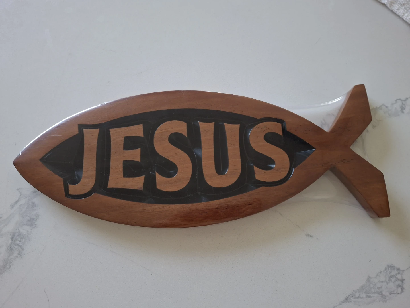 Shalom Jesus Fish Wall Decor