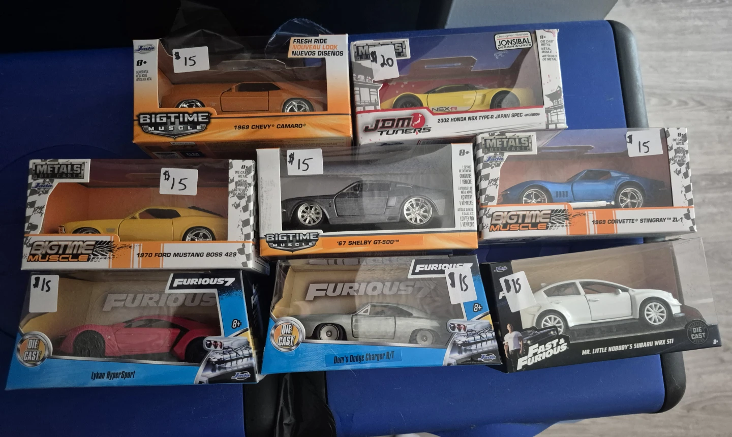 Assorted Jada Diecast Muscle & Tuner Cars - 1:64 Scale